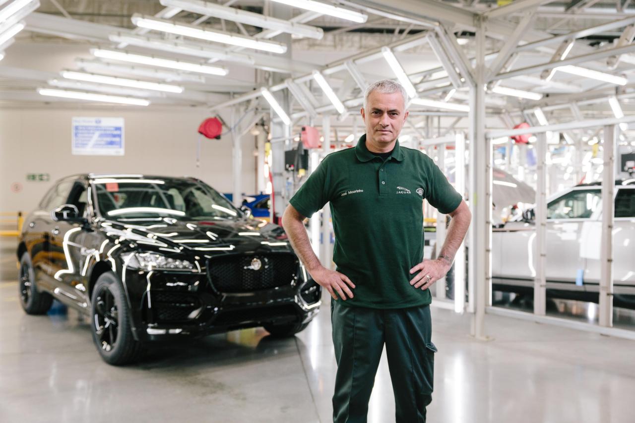  Mourinho was the face of British car manufacturer Jaguar