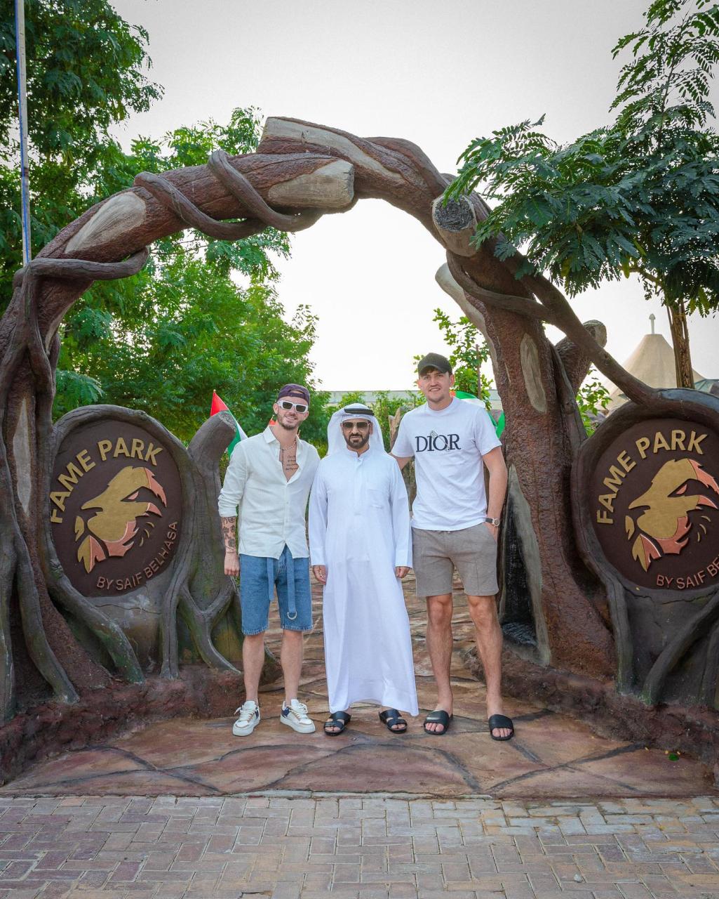 Harry Maguire and James Maddison both visited controversial Fame Park