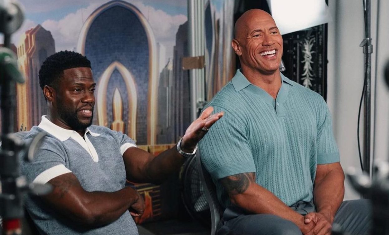 Hollywood actors Dwayne 'The Rock' Johnson and Kevin Hart slap each other in the viral TikTok challenge; watch - Entertainment